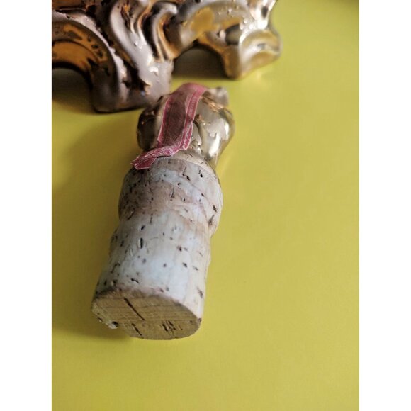 Jim Beam Whiskey Decanter Gold and Pink Flower Design by Regal Ceramics 1972 - Picture 2 of 11